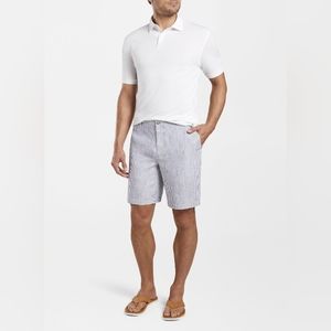 Linen Stripe Shorts by Robert Talbott Carmel